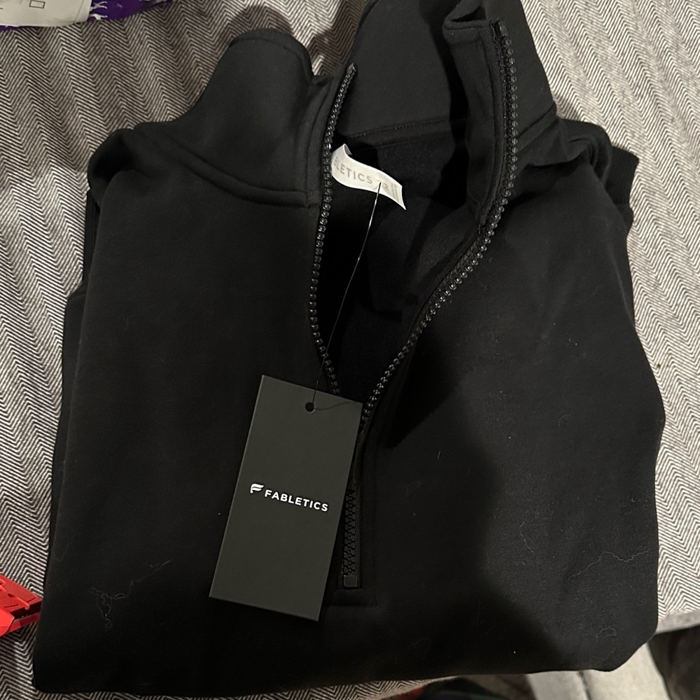 Fabletics Classic Black Pullover NWT - image 1